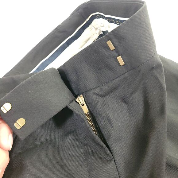 stella mccartney Straight Leg Wool trouser 46 Pants Black Creased Career US 14 - Picture 6 of 13